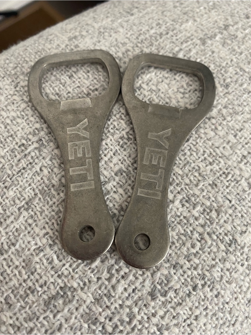 Yeti Dual Stainless Bottle Openers in Metallic Gray